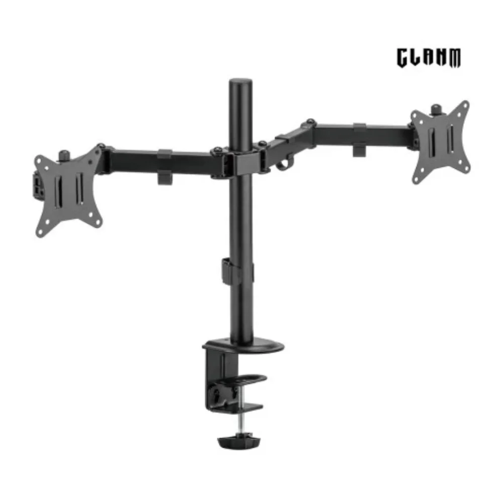 Imagem 4 de 5 do produto Suporte Dois Monitores Cs12 17pol A 32pol Preto - Vesa 75x75 / 100x100 - Clanm