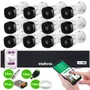 Kit 12 Câmeras Intelbras Vhl 1120 B Hdcvi Lite Hd 720p Visão Noturna 20m + Dvr Mhdx 1116c + Hd 1TB