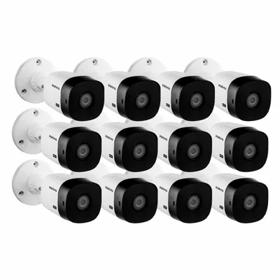 Kit 12 Câmeras Intelbras Vhl 1120 Bullet Hdcvi Lite, Hd 720p, Lente 3.6mm, Visão Noturna 20m, Ip66