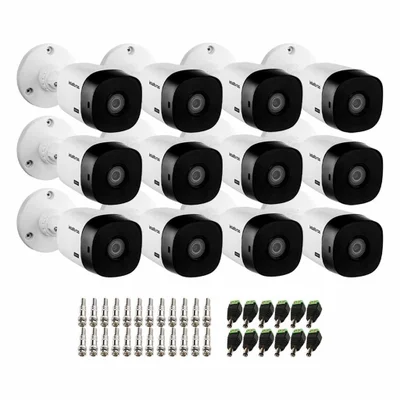 Kit 12 Câmeras Intelbras Vhl 1220 B G2 Bullet Full Hd 3.6mm Visão Noturna 20m Ip66 + Conectores