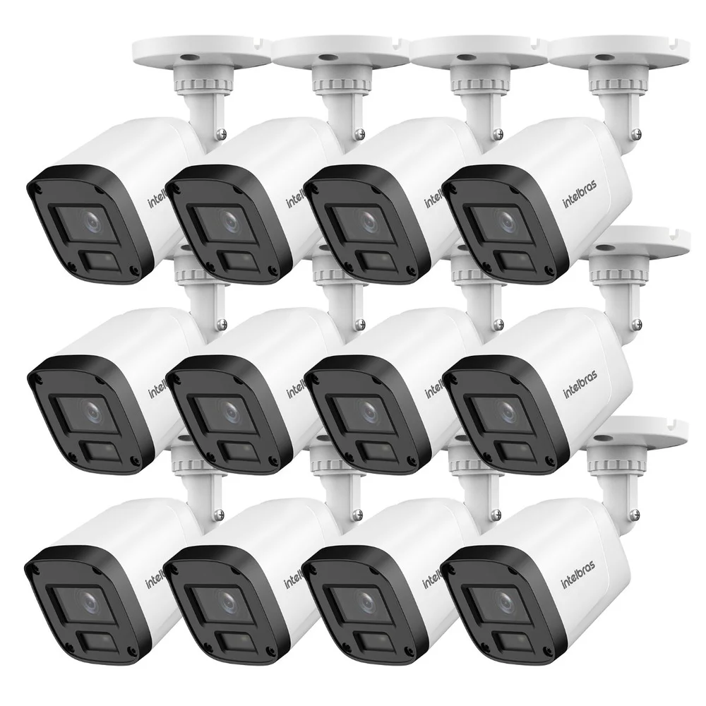 Imagem 1 de 4 do produto Kit 12 Câmeras De Segurança Vhd 1220 B G7 Full Color Full Hd Visão Noturna Colorida 20m Intelbras