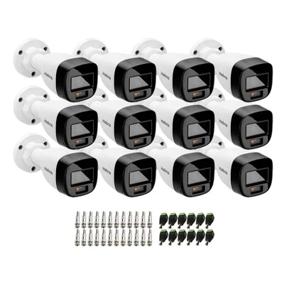 Kit 12 Câmeras Intelbras Vhd 1220 B G7 Full Color Full Hd Visão Noturna Colorida 20m Ip67 +conector
