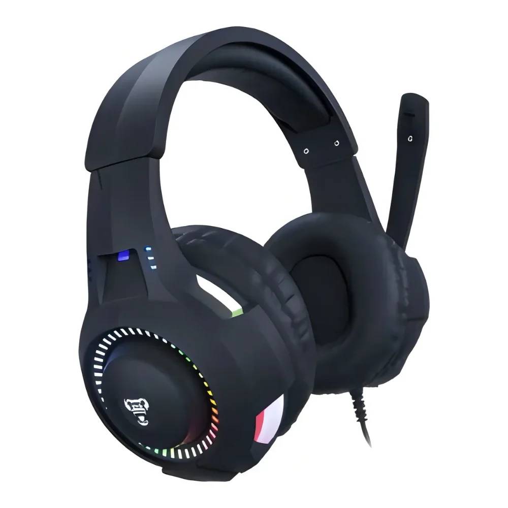 Imagem 4 de 5 do produto Headset Gamer Cyber Preto Com LED Usb Stereo Com Fio Clanm