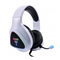 Headset Gamer Night Mount LED Rainbow Com Fio Cl-hm709 Branco Usb Stereo