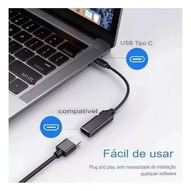 Imagem 3 de 3 do produto Adaptador Usb C Para HDMI.