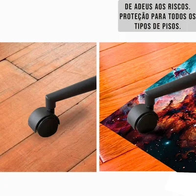 Tapete Gamer De Proteção Para Piso 100x70 - Nebulosa — foto 2