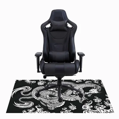 Tapete Gamer De Proteção Para Piso 100x70 - Dragão Chines Japones