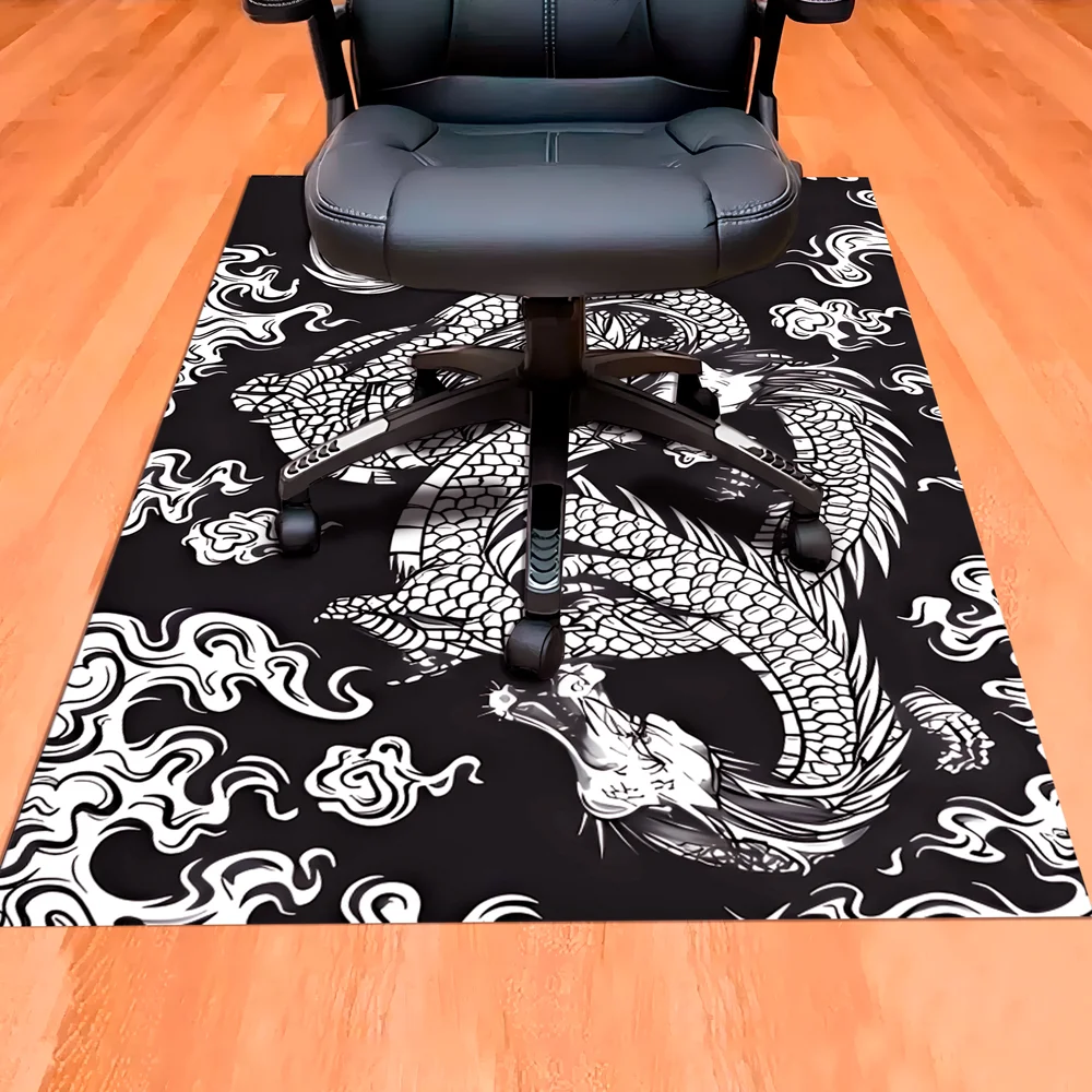 Imagem 5 de 5 do produto Tapete Gamer De Proteção Para Piso 100x70 - Dragão Chines Japones