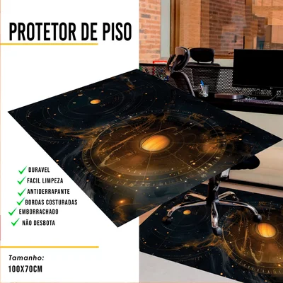 Tapete Gamer De Proteção Para Piso 100x70 - Contelação — foto 2