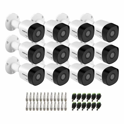 Kit 12 Câmeras Intelbras Vhd 3130 Bullet G6 Hd 720p Lente 3.6mm Visão Noturna 30m Ip67 + Conectores