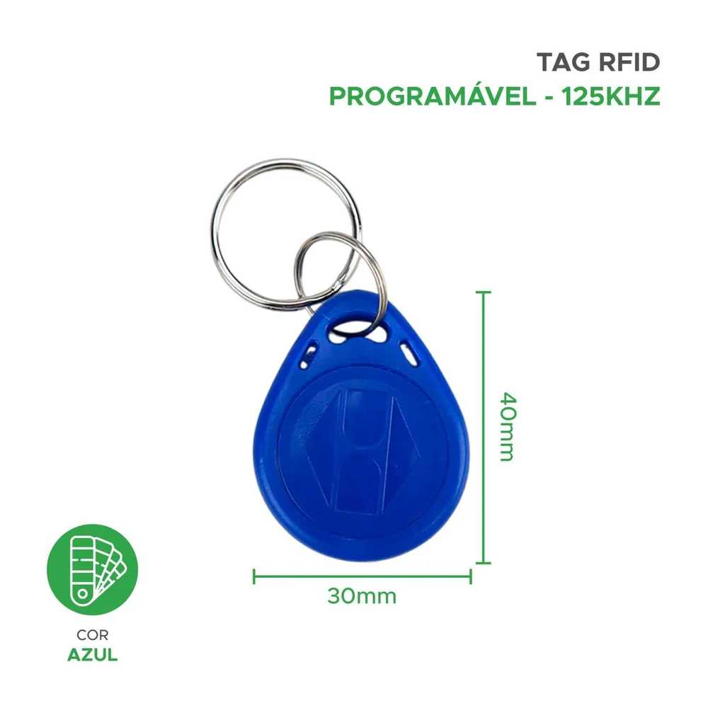 Imagem 2 de 5 do produto Chaveiro Proximidade Tag 125mhz Rfid Programável - 4 Peças
