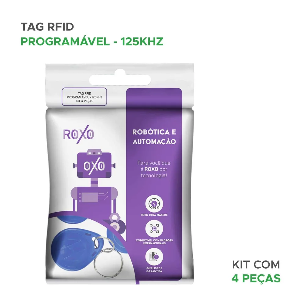 Imagem 3 de 5 do produto Chaveiro Proximidade Tag 125mhz Rfid Programável - 4 Peças