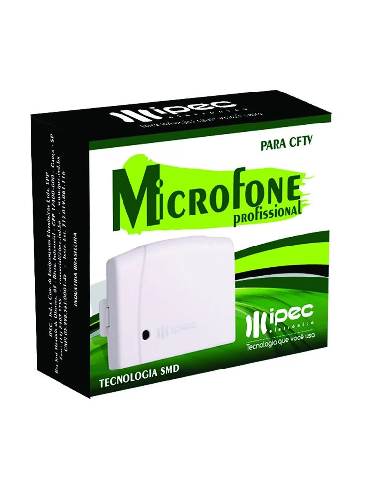 Imagem 3 de 5 do produto Microfone Ipec Profissional Para Cftv