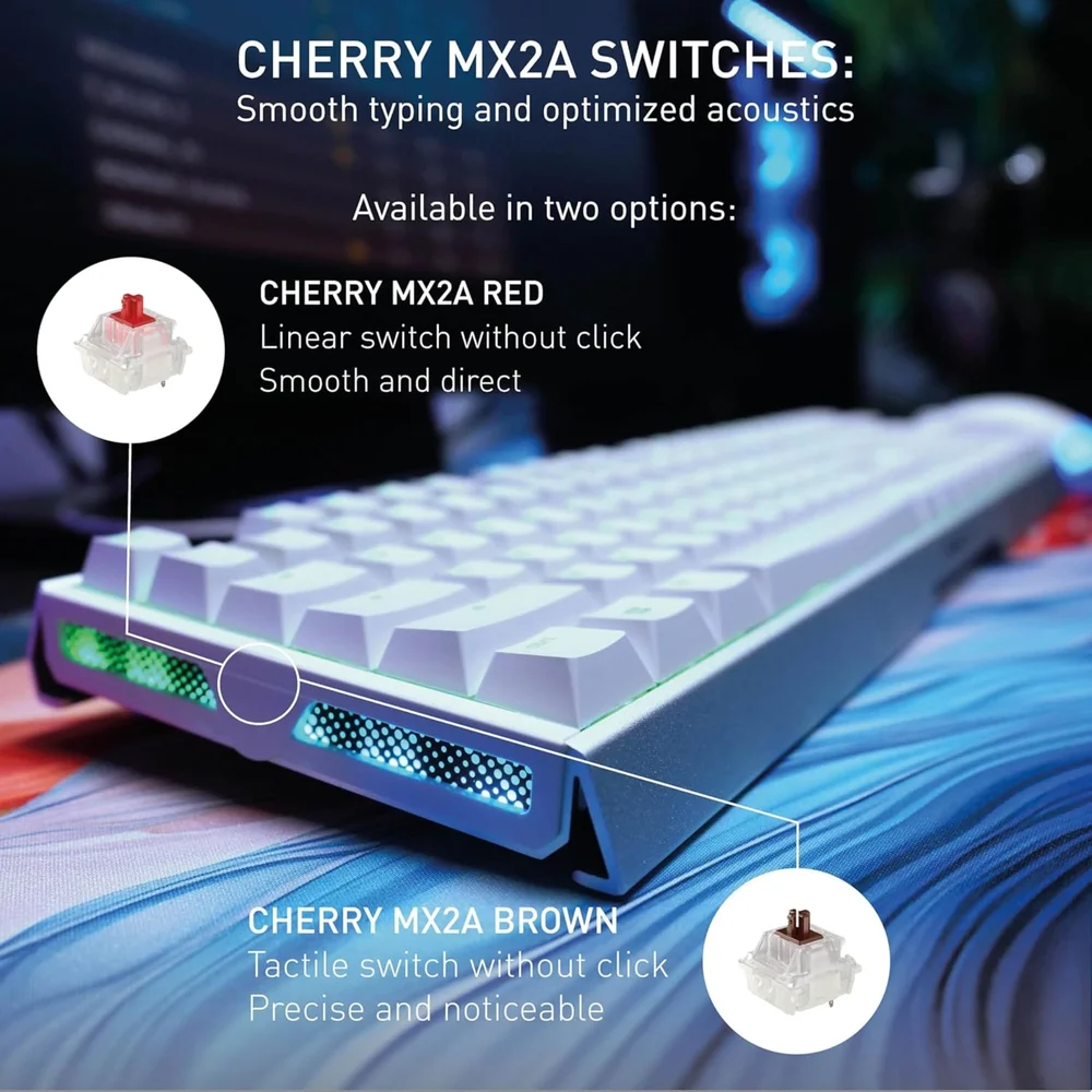 Imagem 2 de 4 do produto Teclado Cherry Xtrfy Mx 3.1 Com Fio - Mx2a Brown - White