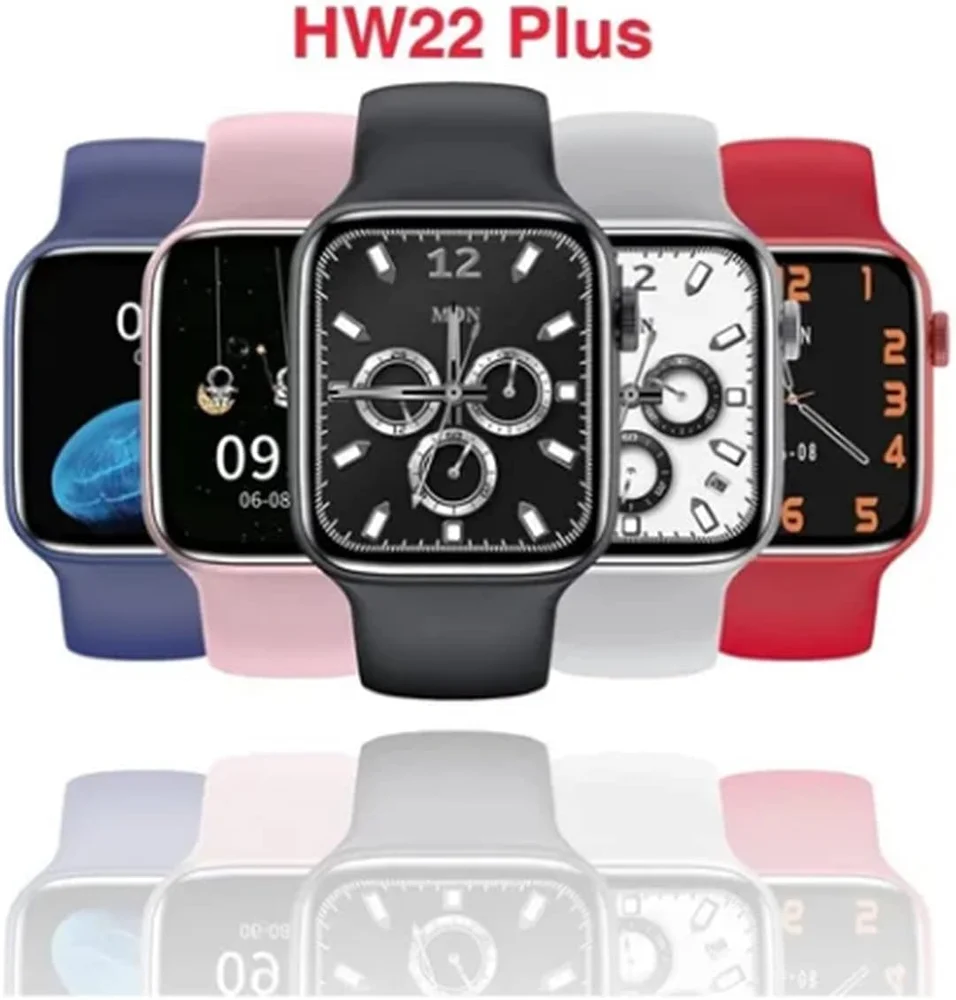 Imagem 5 de 5 do produto Relógio Smartwatch Hw22 Bluetooth Com Tela Full Hd, Notificações E Multiira Removível Cor:rosa