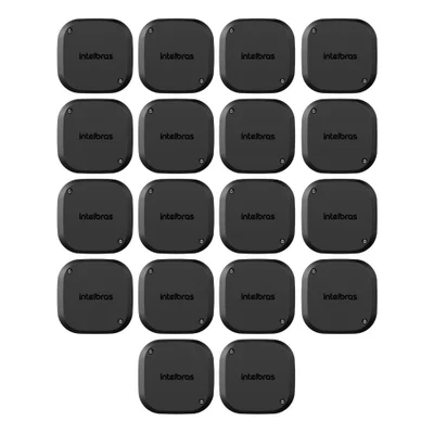 Kit 18 Caixas Organizadoras De Plugs E Passagem De Cabo Cor Preta P/ Cftv Vbox 1100 Black Intelbras