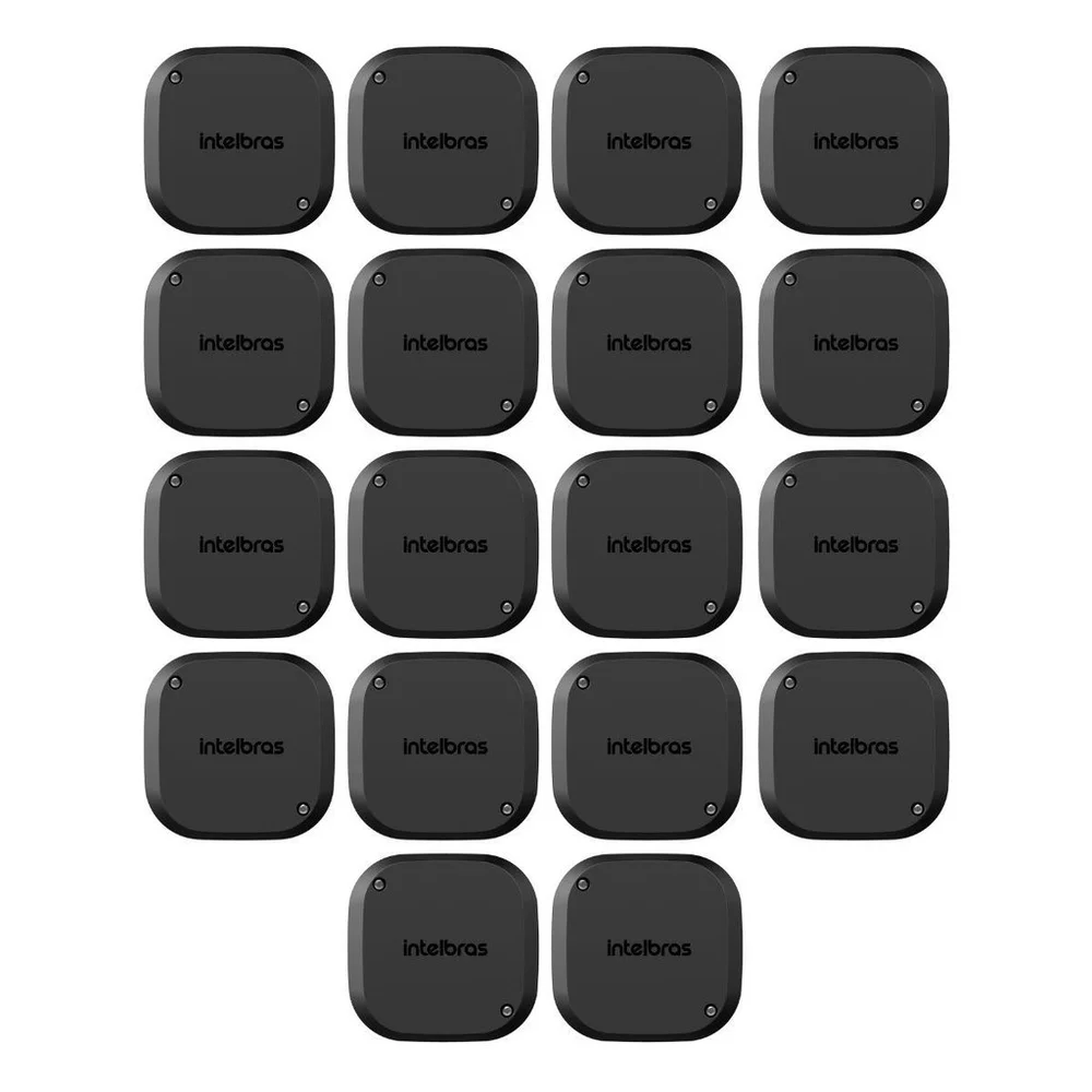 Imagem 1 de 5 do produto Kit 18 Caixas Organizadoras De Plugs E Passagem De Cabo Cor Preta P/ Cftv Vbox 1100 Black Intelbras