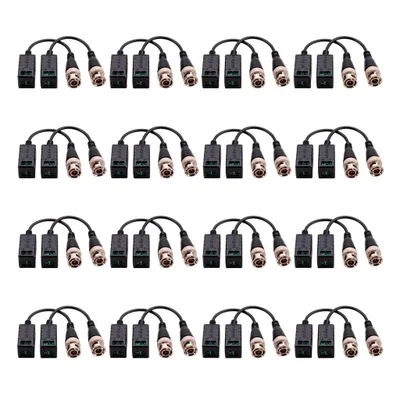 Kit 16 Pares Conversor Balun Passivo Intelbras Vb 501 P Compatível Analógicas Hd, Full Hd, 4mp E 4k