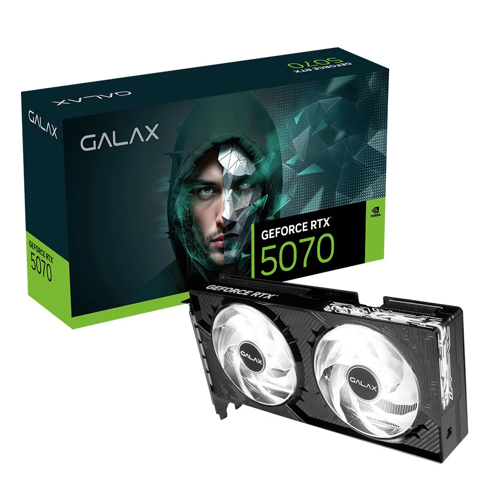 Placa De Vídeo RTX 5070 1 Click Oc 2x Nvidia Galax, 12GB, 192 Bits, 3x Displayport/HDMI - 57non7mdbroc
