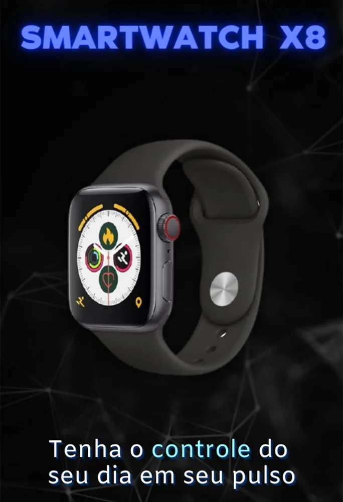 Imagem 2 de 5 do produto Relógio Smartwatch X8 Digital Bluetooth Masculino E Feminino Com Monitor De Saúde Cor:rosa.