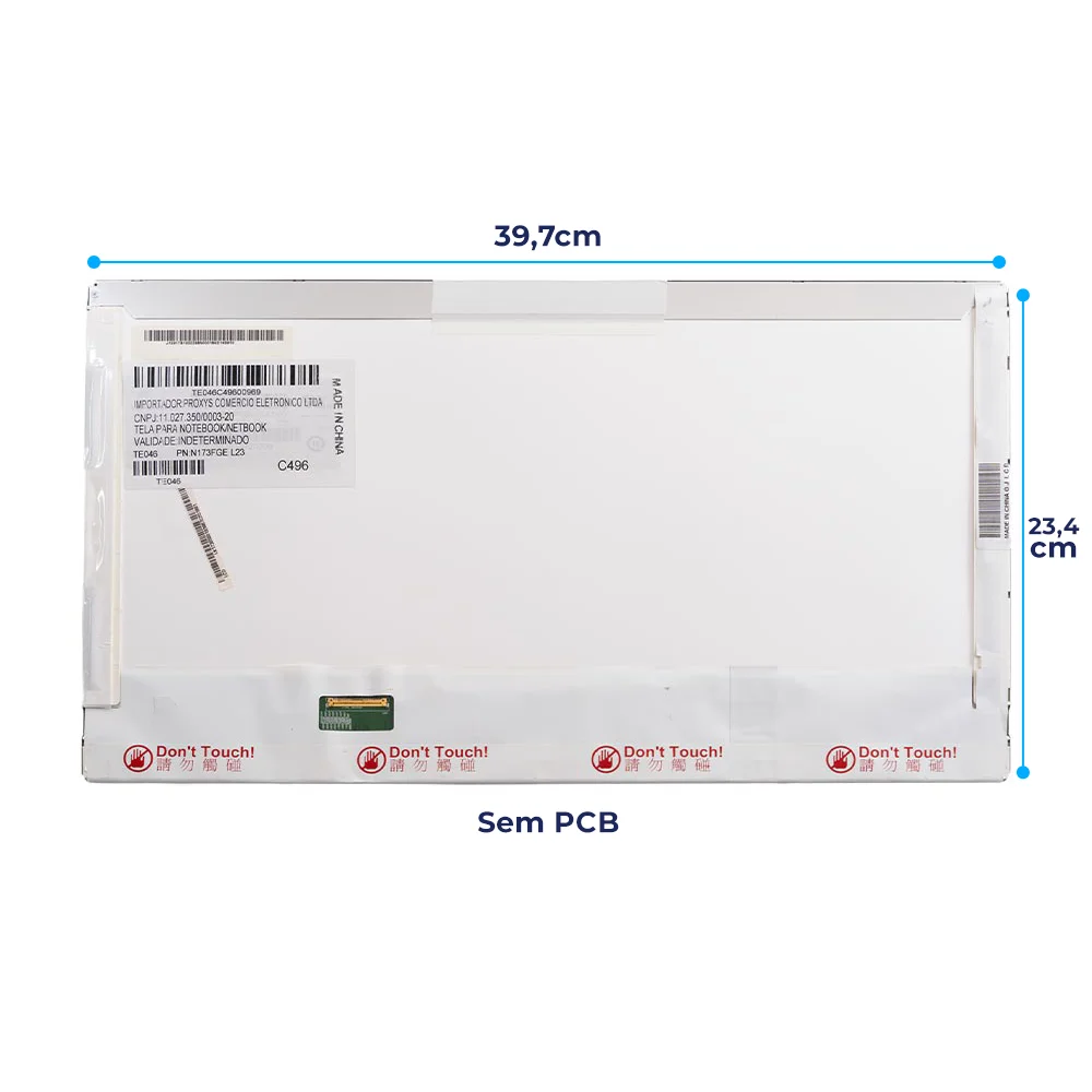 Tela Para Notebook Part Number Ltn173kt03-h01 17.3" Hd+ 40 Pinos Brilhante Tela Para Notebook Part Number Ltn173kt03-h01 17.3" Hd+ 40 Pinos Brilhante