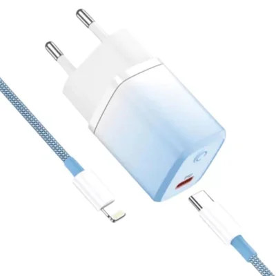 Carregador Completo Inteligente Com Cabo Tipo C-lightning Turbo 20w Fancy - Azul