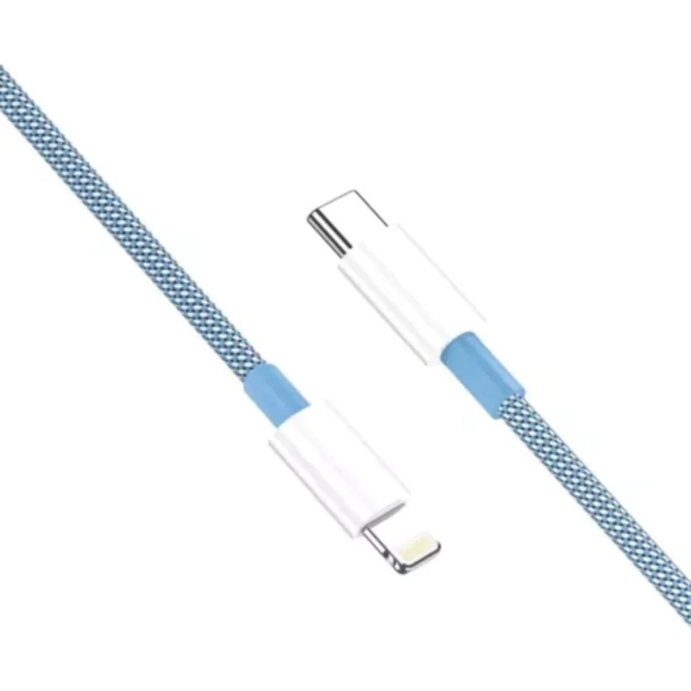 Imagem 2 de 5 do produto Carregador Completo Inteligente Com Cabo Tipo C-lightning Turbo 20w Fancy - Azul