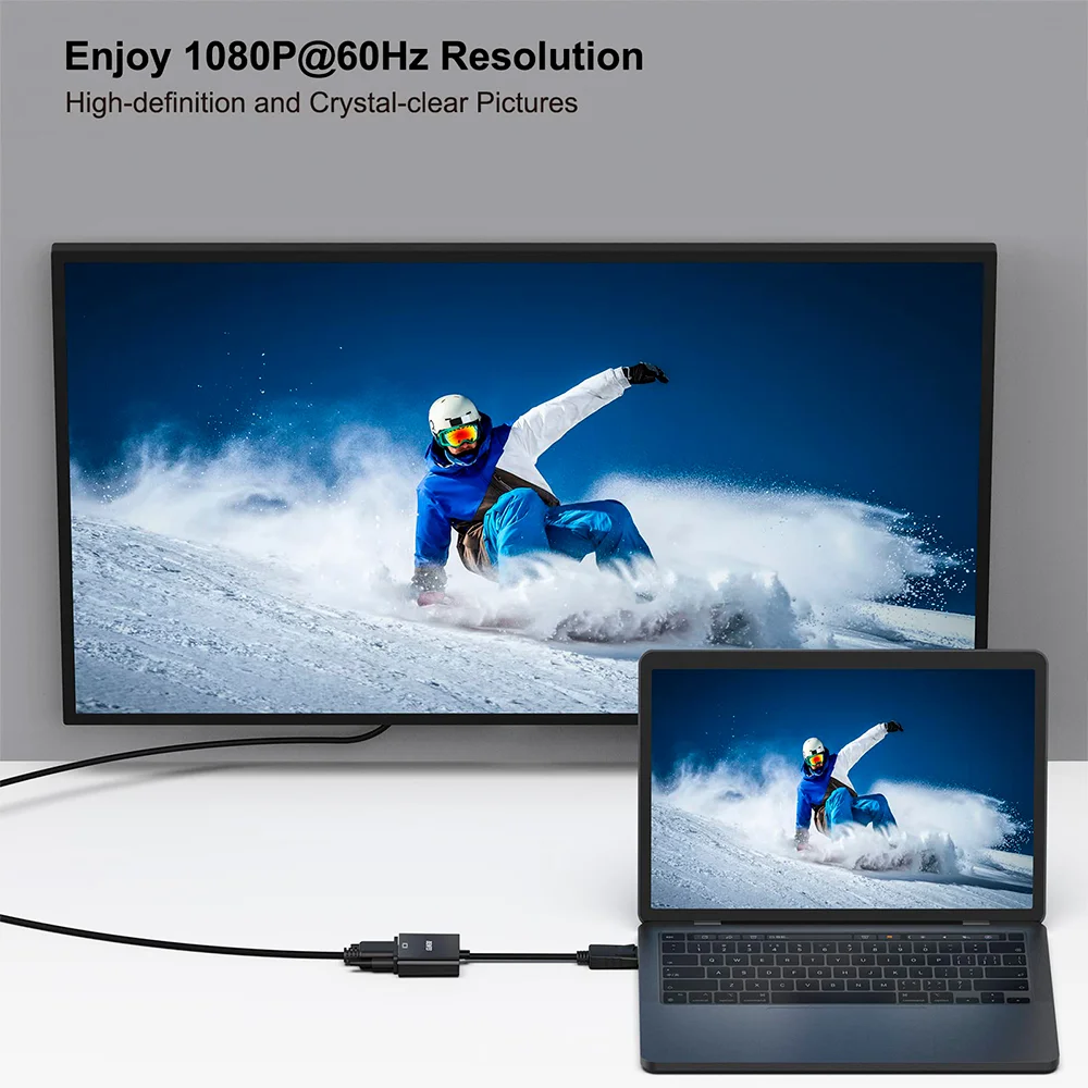 Imagem 2 de 5 do produto Adaptador Displayport Para Vga Benfei Macho/fêmea Preto