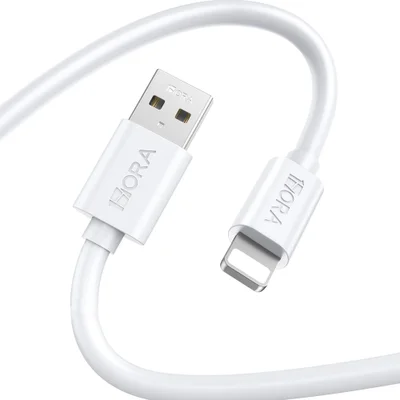 Cabo Lightning Para Usb A 1hora 2.1a Macho 1metro Branco