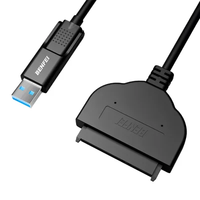 Cabo Sata Benfei 2 Em 1 Sata3 Para Usb A/c Preto