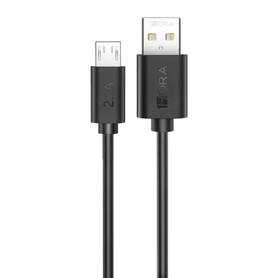 Cabo Micro Usb Pra Usb A 1hora 2.1a Macho 1 Metro Preto