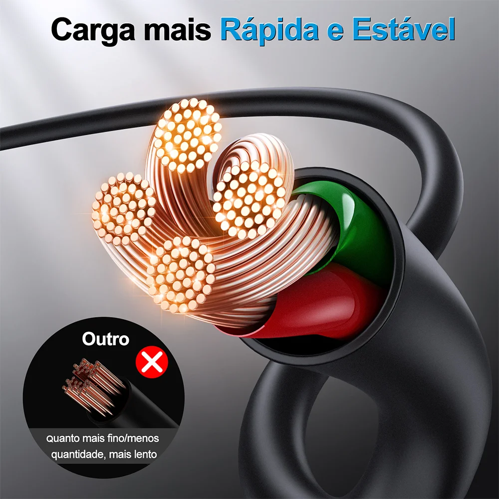 Imagem 2 de 5 do produto Cabo Micro Usb Pra Usb A 1hora 2.1a Macho 1 Metro Preto