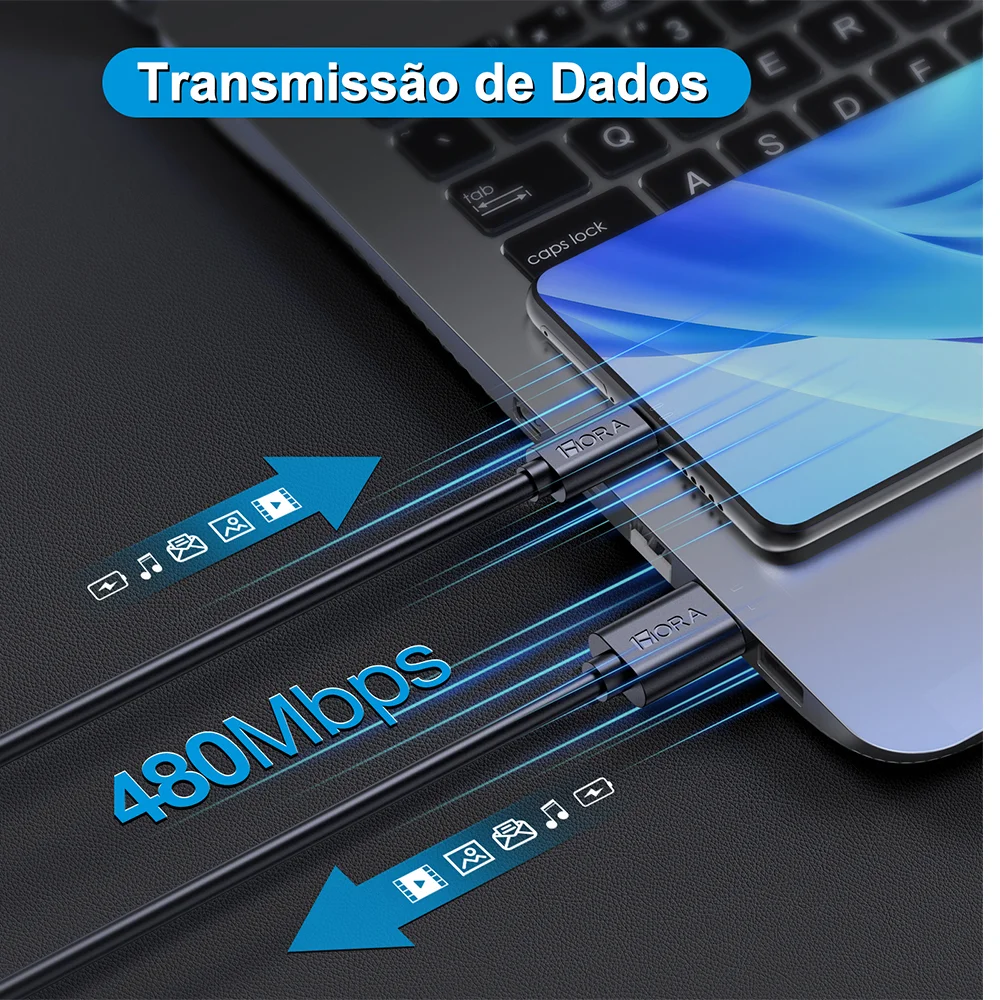 Imagem 5 de 5 do produto Cabo Micro Usb Pra Usb A 1hora 2.1a Macho 1 Metro Preto