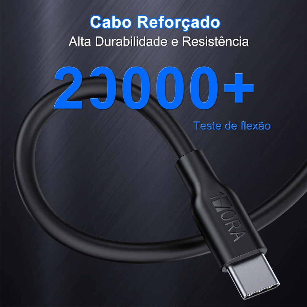 Imagem 5 de 5 do produto Cabo Usb C Para Usb A 1hora 2.1a Macho 1 Metro Preto