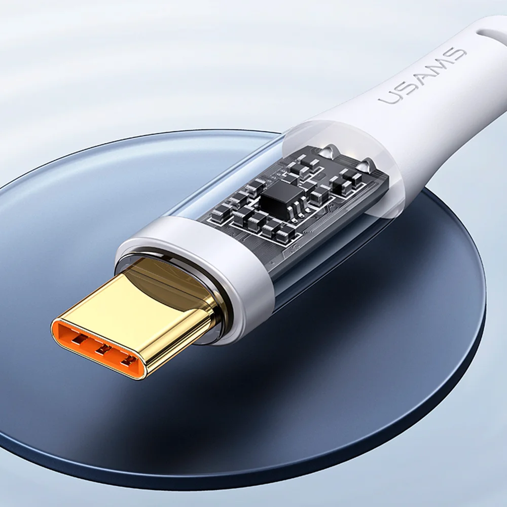 Imagem 3 de 5 do produto Cabo Usb Usams Usb C Para Usb C Pd 100w 1.2 Metro Branco