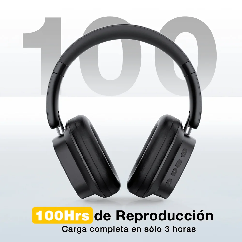 Imagem 2 de 5 do produto Fone Ouvido Sem Fio 1hora Headphone Bluetooth 5.3 Preto