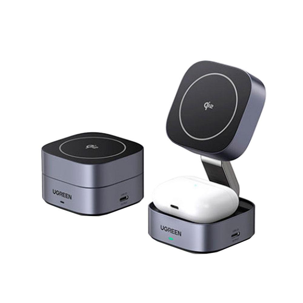 Carregador Magnético Ugreen 2 Em 1 Com Entrada Usb-c E Saida Usb-c - W702