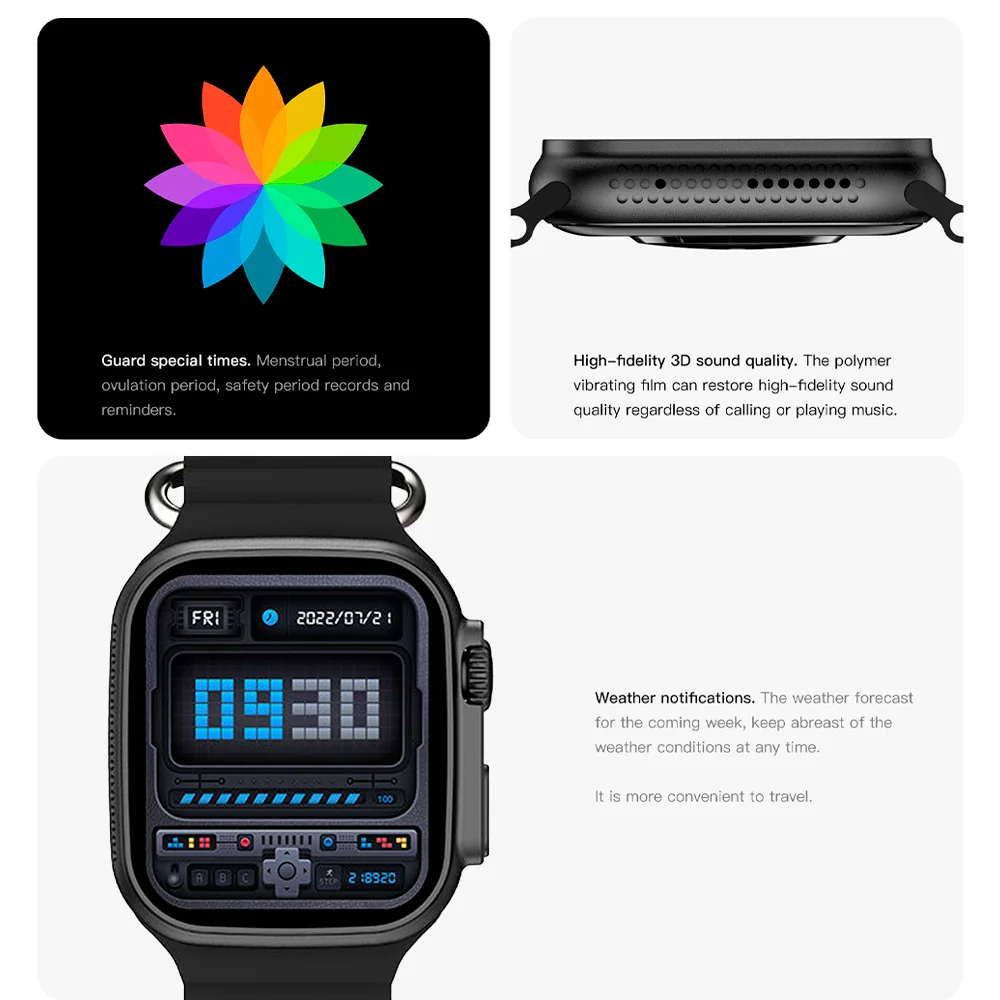 Relógio Smartwatch Zwear Zl67 Bt 5.2 Tela 1.93 Pol Preto 8