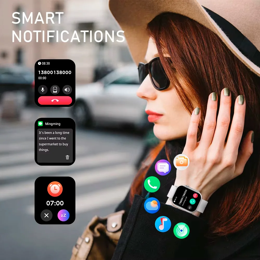 Relógio Smartwatch Zwear Zw03 Tela 2.3 Pol. Prata 5