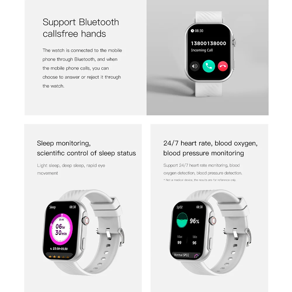Relógio Smartwatch Zwear Zw03 Tela 2.3 Pol. Prata 7