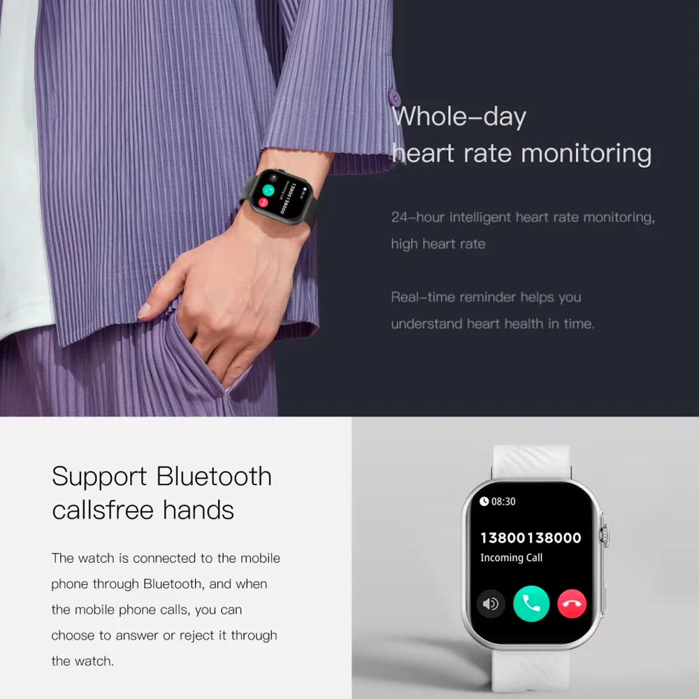 Relógio Smartwatch Zwear Zw03 Tela 2.3 Pol. Prata 8