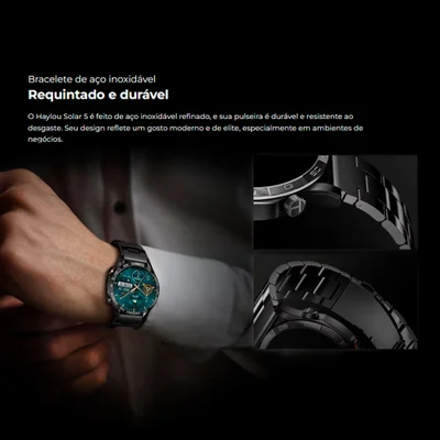 Smartwatch Haylou Solar 5 Bt 5.3 Tela 1,58 Pol. Preto — foto 2