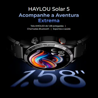 Smartwatch Haylou Solar 5 Bt 5.3 Tela 1,58 Pol. Preto — foto 3