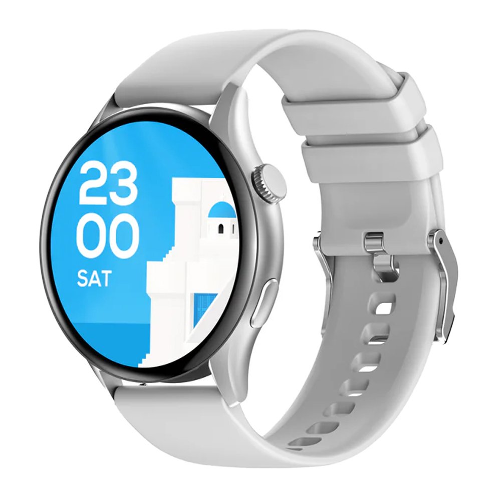 Relógio Smartwatch Zw10 Zwear Bt 5.2 Tela 1.43 Pol Prata