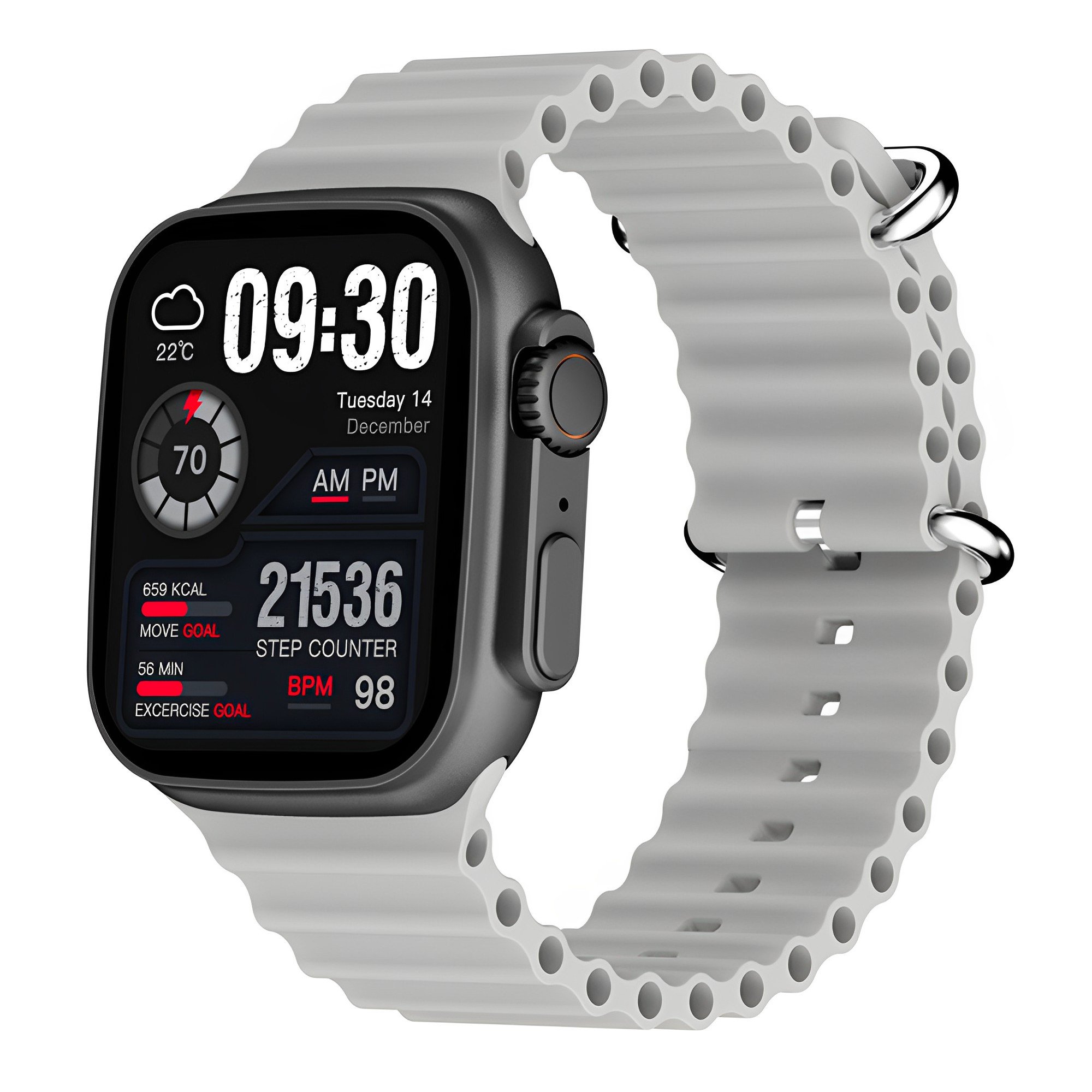 Relógio Smartwatch Zwear Zl67 Bt 5.2 Tela 1.93 Pol Prata