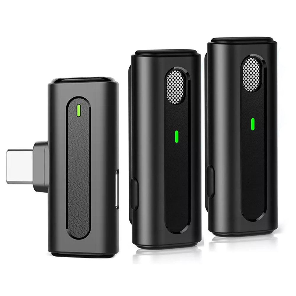 Sistema Microfone Lapela M9 Usb C 2.4ghz P/android Preto