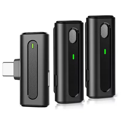Sistema Microfone Lapela M9 Usb C 2.4ghz P/android Preto