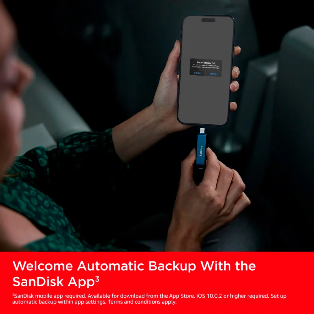 Imagem 2 de 5 do produto Pen Drive Sandisk 64gb Usb C/lightning 90mbs Azul