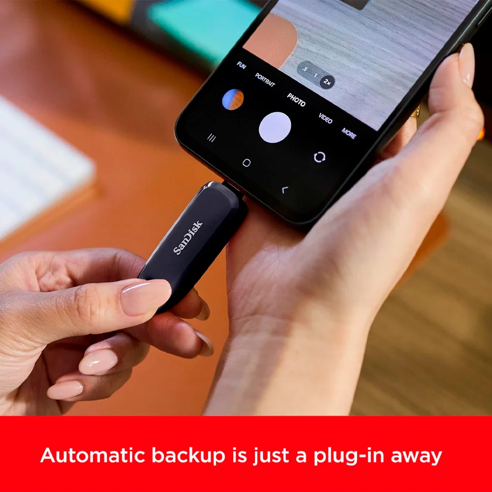 Imagem 3 de 5 do produto Pen Drive Sandisk 64gb Usb A/c 3.2 Gen 1 100mbs Preto