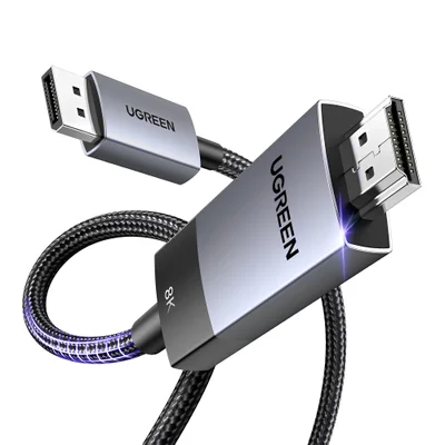 Cabo Displayport P/hdmi Ugreen 8k 60hz 2 Metros Preto